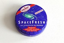 Blechdose Kalfany Spacefresh zuckerfrei Das extrafrische Halsbonbon