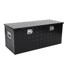 44-Inch Aluminum Truck Bed Tool Box, Heavy Duty Waterproof Storage Organizer