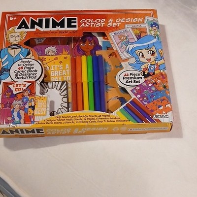 Horizon Group USA Anime Color & Design Artist Set 22 Piece Premium Art Set 22pcs