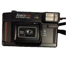 Ansco 235 Electronic Flash Vintage Film 35mm Point Shoot Camera Collector Photo
