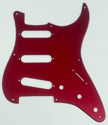 1 Ply Red Brushed Aluminum Pickguard Fit US Fender 57' 8 screw Stratocast Style