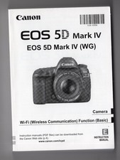 Canon EOS 5D Mark IV Genuine Camera Instruction Manual / Guide In English