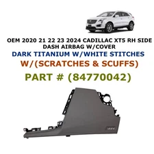 2020 21 22 23 2024 Cadillac XT5 right side dash airbag DARK TITANIUM 84770042