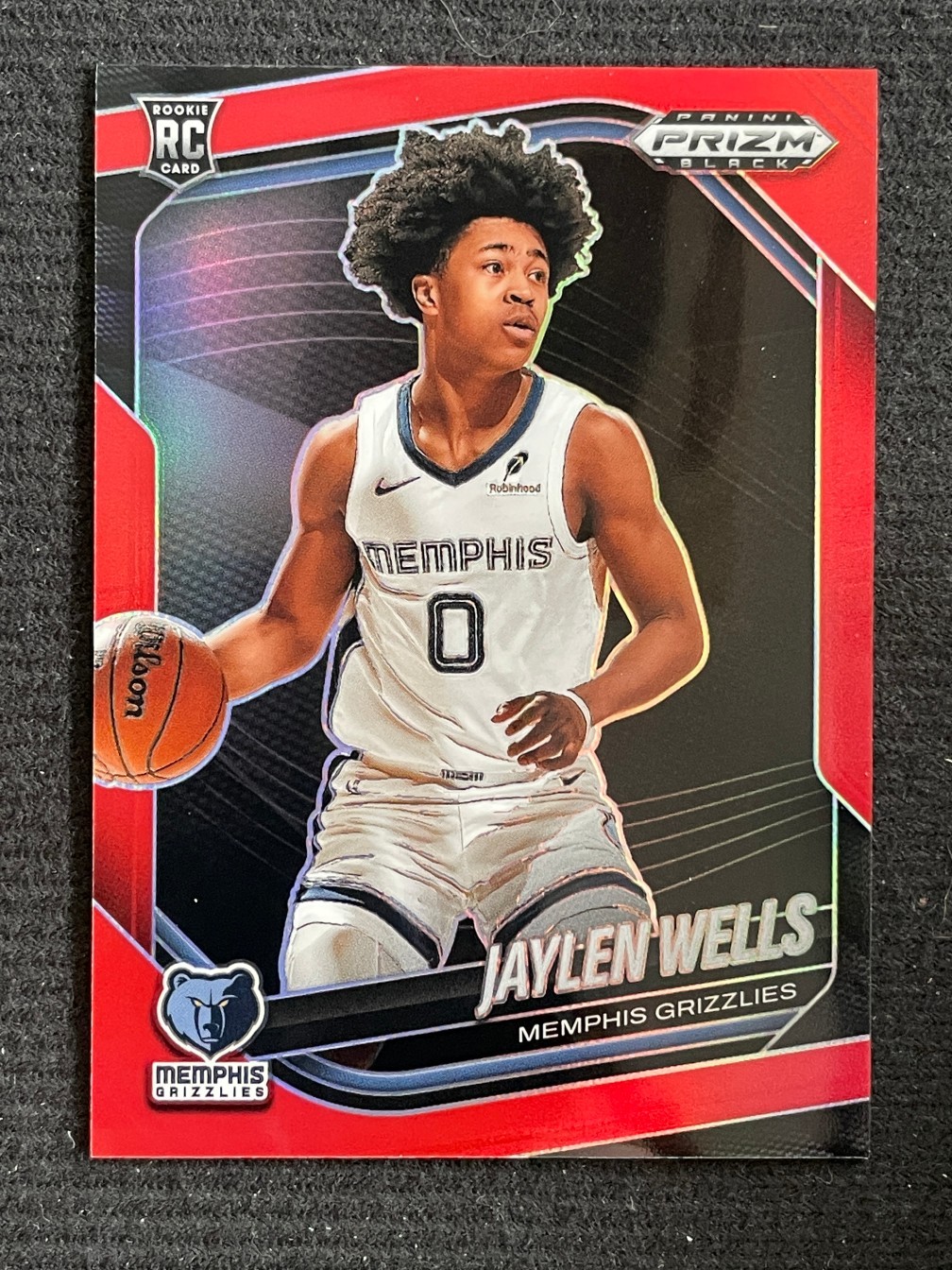 Jaylen Wells 2024-25 Panini Prizm Black RC Red Prizm 236/299 #34