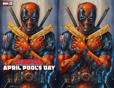 DEADPOOL APRIL POOL'S DAY #1 JOHNNY DESJARDINS EXCLUSIVE VARIANT COVERS SET