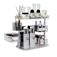 3-Tier Bathroom Counter Organizer with Toothbrush Holders Countertop Organizers