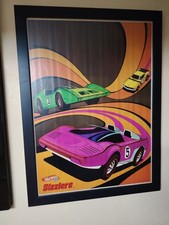 Cartel original vintage de CIPSA Hot Wheels 1972 impreso en México en los años 70