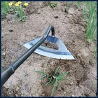 Premium All-Steel Hardened Hollow Hoe - Handheld Weeding Rake Durable and