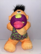 Puffalump Caveman Vintage 1992 Fisher Price Stuffed Nylon Plush 14"