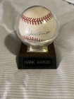 Hank Aaron Signed Original National League Baseball Ball Atlanta Braves HOF