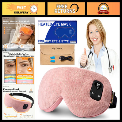 Cordless Heated Eye Mask - Rechargeable Warm Compress for Dry Eyes & Styes, Slee