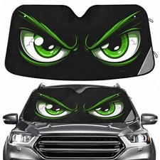Evil Green Eyes Windshield Sun Shade for Car Auto SUV Truck Foldable Front Wi...