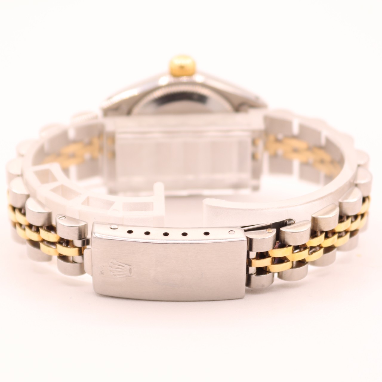 Vintage 25mm Rolex 6719 Oyster Perpetual Ladies Automatic Wristwatch Steel & 18k image 5