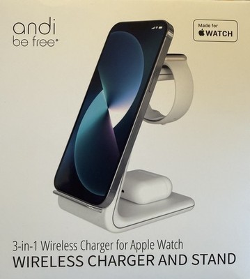 3in1 Wireless Ladegerät Ladestation für Smartphone Smartwatch kopfhörer Qi