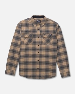 SALTY CREW Fathom Long Sleeve Tech Flannel - Khaki XXL