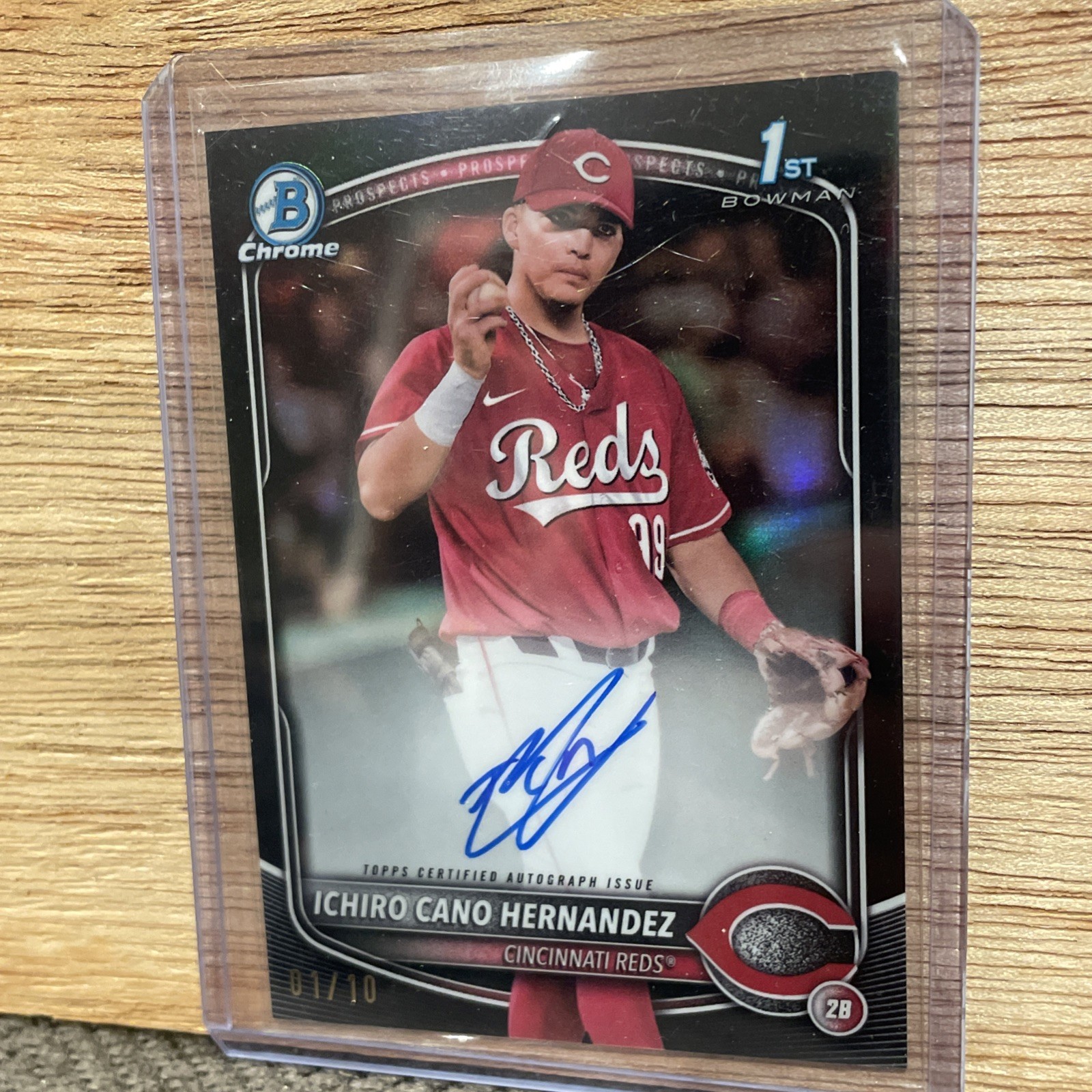 2025 Bowman Chrome Black Refractor Auto /10 Ichiro Cano Hernandez 1st