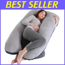 Adjustable Full Body Maternity Pillow - 55 Inch Soft Support for Pregnant Women
