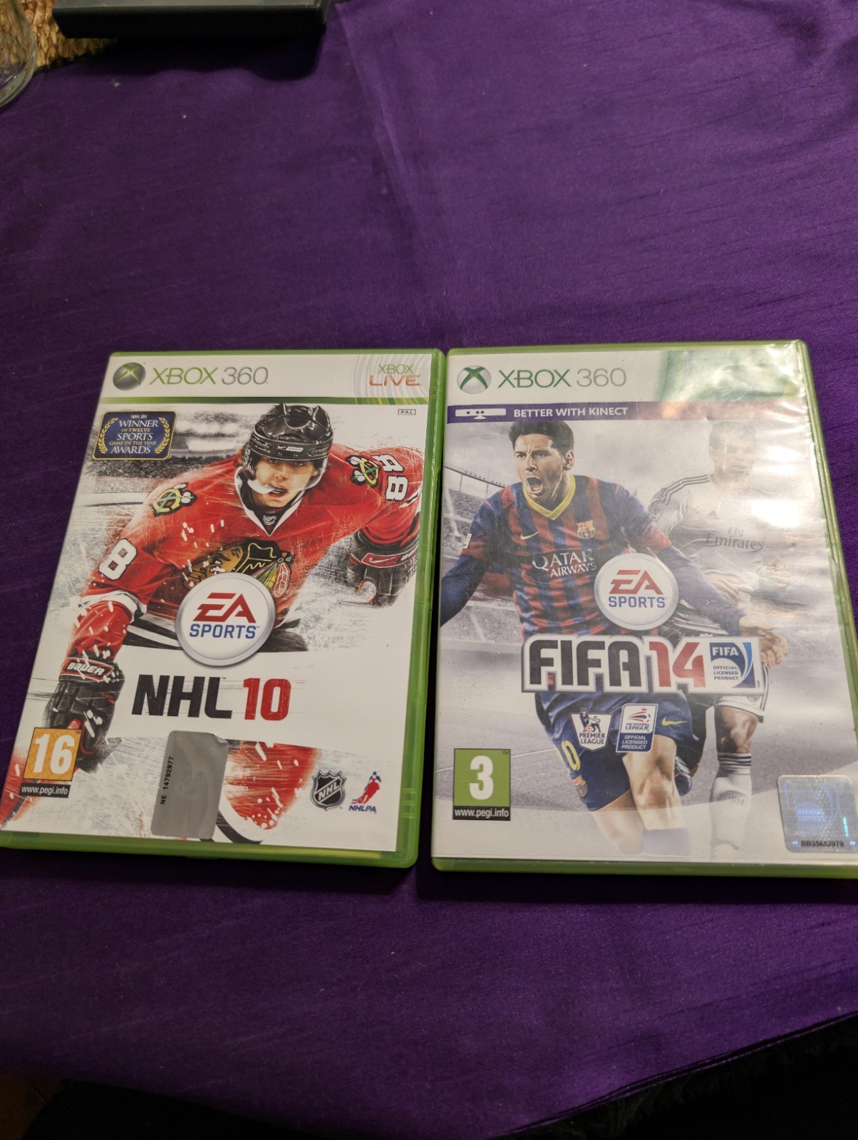 NHL 10 (Microsoft Xbox 360, 2009) And FIFA 14 Xbox 360 Game, Read Details