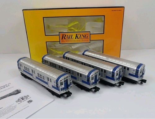 Juego de 4 vagones de metro MTH Rail-King calibre O No.30-2211-1 R-17 NYC Metropolitan | Zustand: New