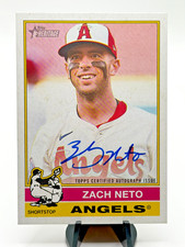 2025 Topps Heritage High Number ZACH NETO Real On Card Auto LAA ANGELS