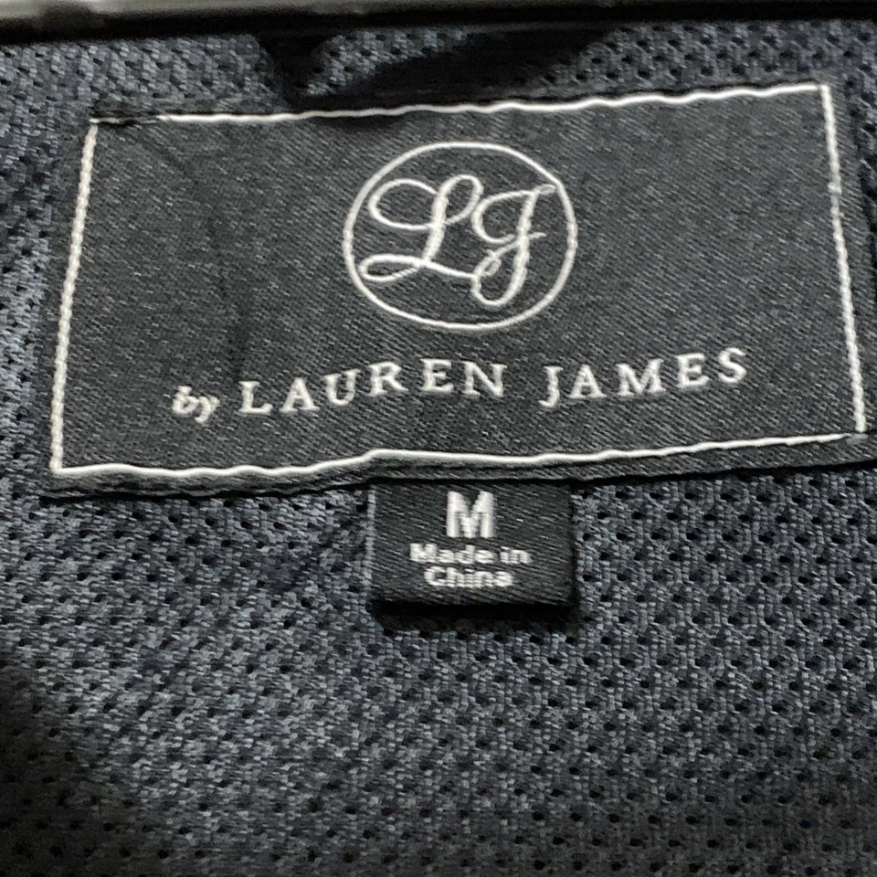 Chaqueta cortavientos Lauren James mujer talla mediana cuarto cremallera pulóver negra Foto 2 de 4