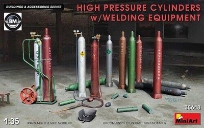 MiniArt High Pressure Cylinders w/Welding Equipment 1:35 Bausatz Model Kit 35618