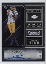 2018 Panini Contenders Draft Picks College Bowl Ticket /25 Jake Wieneke Auto 7eo