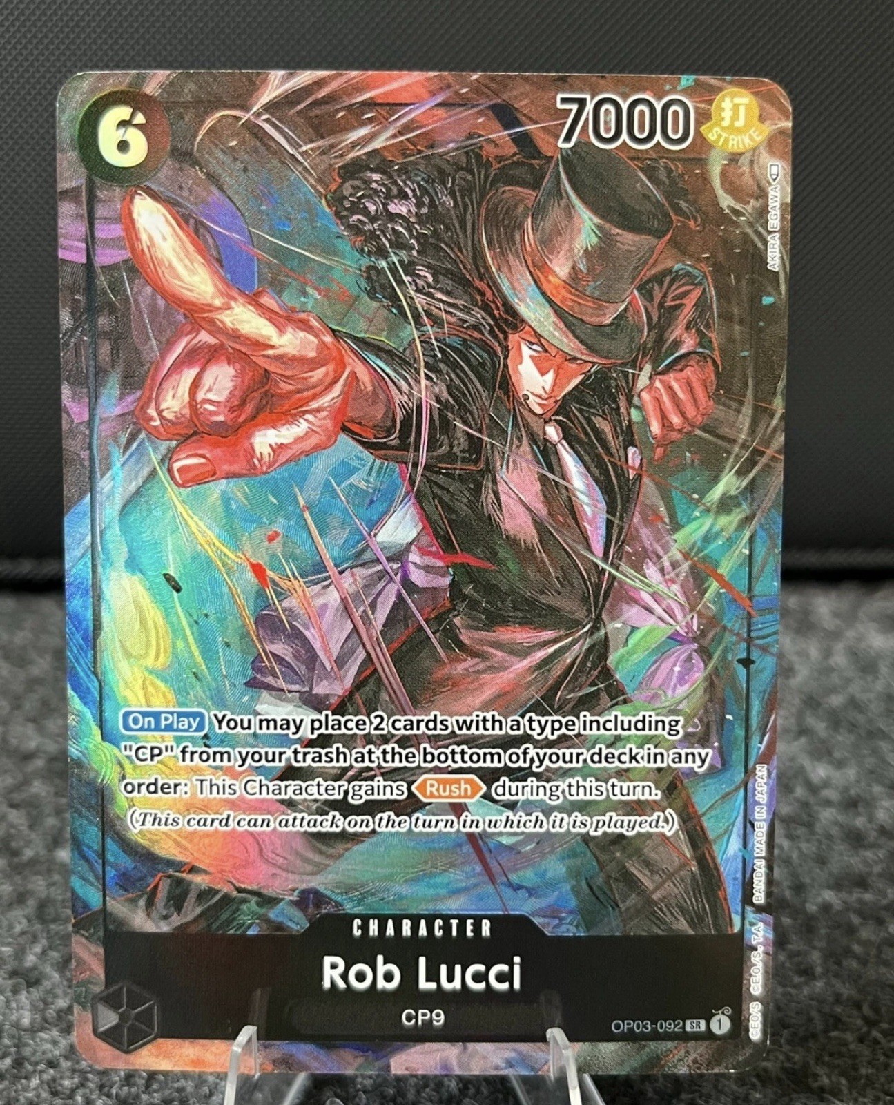 One Piece Pillars of Strength #OP03-092 Rob Lucci SR Super Rare Alternate Art