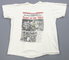 Rare Vintage STEDMAN San Francisco Examiner 49ers Team of the 80s 1989 T Shirt L