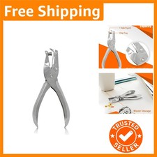 Chic Silver Single Hole Punch with Hinged Waste Compartment for Easy Cleanup