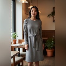 Philosophy Dresses Republic Clothing Gray Soft Midi Timeless Casual Dress Size S