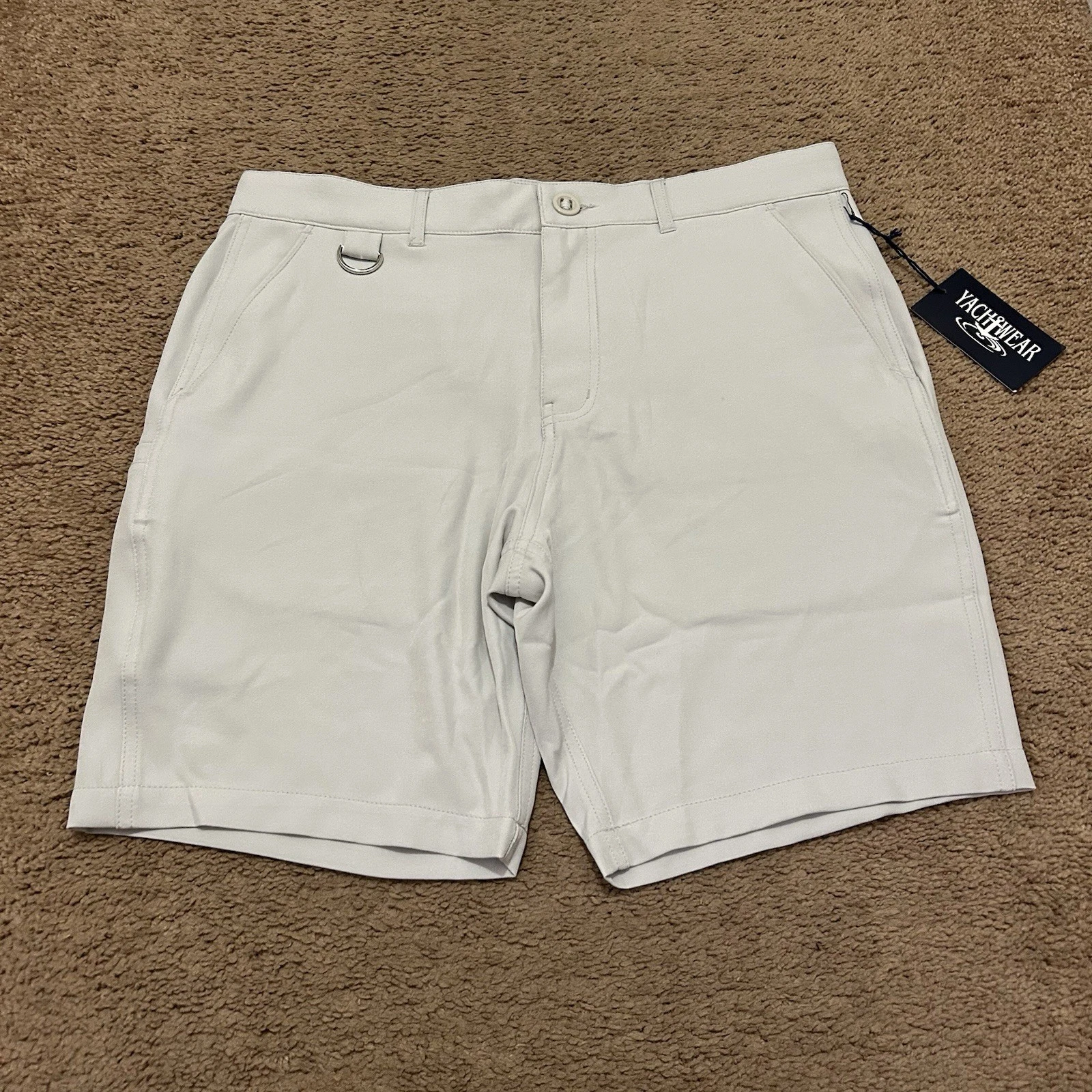 Yacht Wear Men’s Exuma Walk Shorts Size 32 Silver 7.5” Inseam