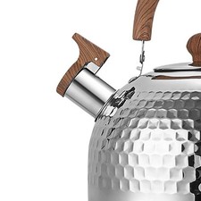.Water Kettle Stainless Steel Whistle Water Kettle Large Capacity Flat Bottomed
