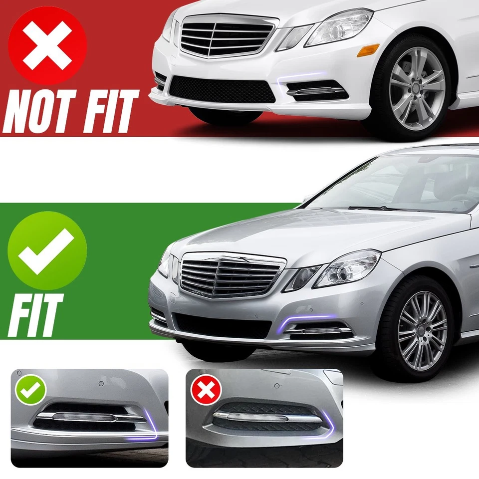 Für Benz E-Klasse W212 E200 E260 2009-13 Paar LED Tagfahrlicht Nebelscheinwerfer - Bild 2 von 4