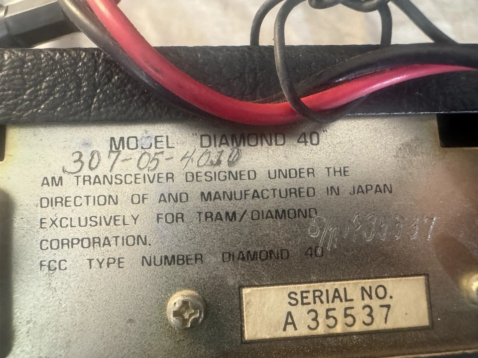 Transceptor TRAM/DIAMOND Corporation "Diamond 40" AM Estado Desconocido - Piezas Foto 3 de 4