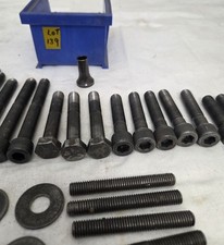 Mixed Industrial Hardware Lot Socket Head Bolts Studs Nuts Washers Drill Bits