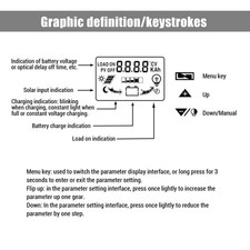 Solar Charge Controller With Dual USB Ports PWM 12V 24V Automatic Adaptation OU