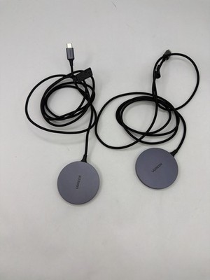 2x UGREEN - Magnetic Wireless Charger for iPhone 17 16 15 14 13 12 Series - Grey