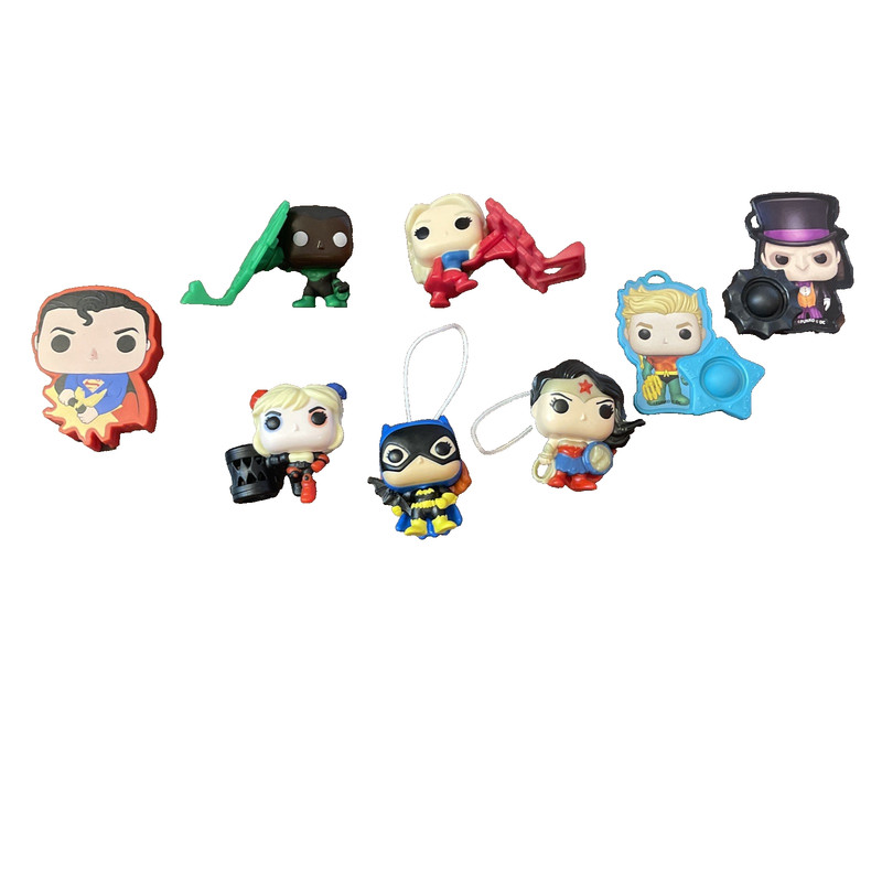 Funko Pop Kinder Joy DC Comics Blind Egg Toy Lot of 8 — Mini Figures Collection