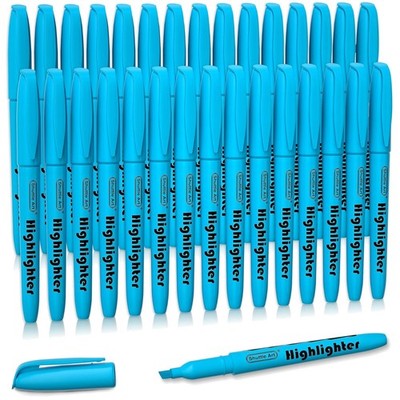 Textmarker Set blau 30er fluoreszierend schnell trocknend ungiftig Markieren