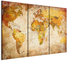 - Quadro Mappamondo 90X60 Cm 3…