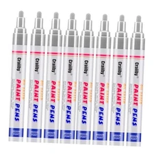 Paint Markers, 8 Pack Oil-Based Waterproof Quick Dry Permanent Paint Pen Silver