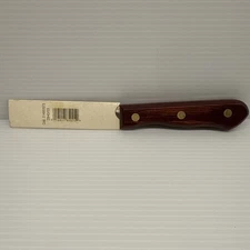 Vintage Tramontina 3-Inch Paring Knife, High Carbon Wood Handle 3 Rivets, Brazil