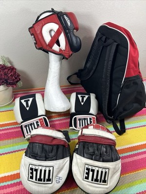 Title Gel Sparring Pads~Boxing Gloves~Ringside Flex-Panel HeadGear Bundle Bag