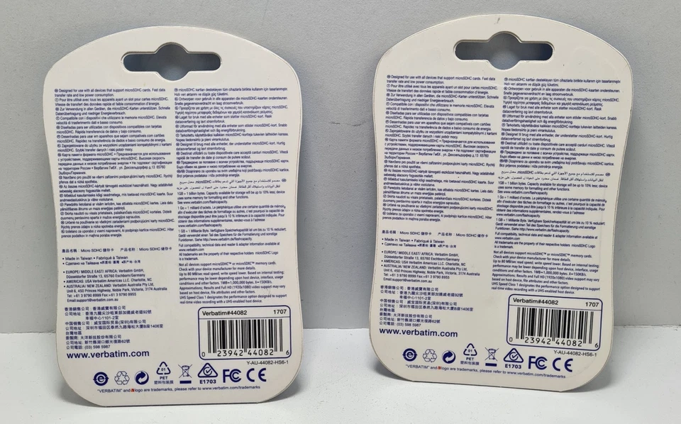 2 X Verbatim Premium 16 GB Class 10 micro SDHC Memory Card with Adaptor NEW. - Image 2 of 4