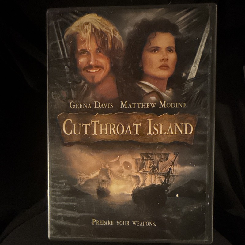 Cutthroat Island DVD Movie Tall/DVD Case w/ Geena Davis, Matthew Modine