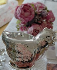 9 Eierbecher Huhn silberfarben –romantische Osterdeko – Stoha – Hühnchen