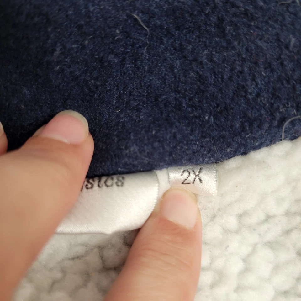 CW Classics Wolf Fleece Jacket Women 2XL Blue Sherp Lined Full Zip Tribal Nature - Image 3 of 4