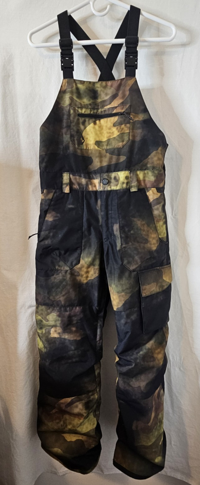 Volcom Snow Bib Youth Large 12  Camouflage Insulated Overall