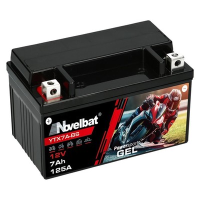 Novelbat GEL Motorrad Batterie YTX7A-BS 12V 7Ah GEL YTX7A-4 CTX7A-4 NEU